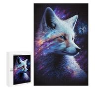 Puzzles for Adults 1000 PCS Galactic Fox Art Print Jigsaw for Teenagerss Pattern Assembly Parent-child Interaction Beautiful Design Game 1000 PCS