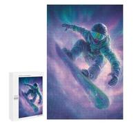 Puzzles for Adults 1000 PCS Galactic Snowboarding Adventure -2 Puzzles for Teenagers Staycation Kill Time Help The Brain Exercise Unique Birthday And Xmas Gifts 1000 PCS