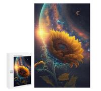 Puzzles for Adults 1000 PCS Galactic Sunflower -2 Jigsaw for Adults Relaxing Games Analysis And Logic Unique Birthday And Xmas Gifts 1000 PCS