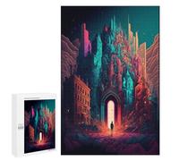 Puzzles for Adults 1000 PCS Gate to Fantasy City Puzzles for Adults Hands-on Game But Fun And Humorous Christmas Birthday Gifts 1000 PCS