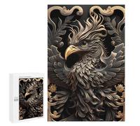 Puzzles for Adults 1000 PCS Glorious Phoenix Art Deco Jigsaw for Adults Relaxing Games Presents for Women Challenging Game Gifts 1000 PCS