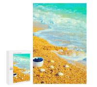 Puzzles for Adults 1000 PCS Golden Pebble Beach with Bowl Puzzles for Adults Hands-on Game But Fun And Humorous Christmas Birthday Gifts 1000 PCS