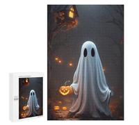 Puzzles for Adults 1000 PCS Halloween Ghost with Lanterns Jigsaw for Teenagerss Pattern Assembly Parent-child Interaction Beautiful Design Game 1000 PCS