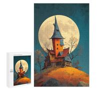 Puzzles for Adults 1000 PCS Halloween Haunted House Puzzle For Teenagers Improve Memory Challenging To Complete Challenging Family Fun Game 1000 PCS