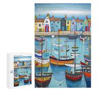 Puzzles for Adults 1000 PCS Harbor Life A Colorful Scene Puzzles for Adults Hands-on Game But Fun And Humorous Christmas Birthday Gifts 1000 PCS