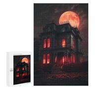 Puzzles for Adults 1000 PCS Haunting Moonlit Mansion Puzzles for Teenagers Staycation Kill Time Help The Brain Exercise Unique Birthday And Xmas Gifts 1000 PCS