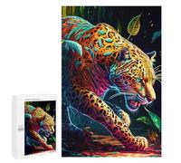 Puzzles for Adults 1000 PCS Jaguar in Vibrant Jungle Puzzles for Adults Hands-on Game But Fun And Humorous Christmas Birthday Gifts 1000 PCS