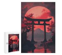 Puzzles for Adults 1000 PCS Japanese Gate Under Red Mo Puzzles for Adults Family Games Stress Reliever Unique Birthday And Xmas Gifts 1000 PCS