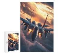 Puzzles for Adults 1000 PCS Jet Fighter Sunset Flight Puzzles for Teenagers Staycation Kill Time Help The Brain Exercise Unique Birthday And Xmas Gifts 1000 PCS