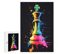 Puzzles for Adults 1000 PCS King Chess Piece Art Jigsaw for Adults Relaxing Games Analysis And Logic Unique Birthday And Xmas Gifts 1000 PCS