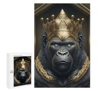 Puzzles for Adults 1000 PCS Kingly Gorilla Majesty Puzzles for Adults Hands-on Game But Fun And Humorous Christmas Birthday Gifts 1000 PCS