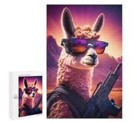 Puzzles for Adults 1000 PCS Llama Soldier in Desert Puzzles for Adults Hands-on Game But Fun And Humorous Christmas Birthday Gifts 1000 PCS