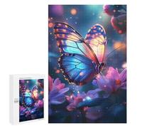 Puzzles for Adults 1000 PCS Magical Butterfly on Flowers Jigsaw for Teenagerss Pattern Assembly Parent-child Interaction Beautiful Design Game 1000 PCS