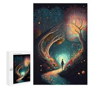 Puzzles for Adults 1000 PCS Magical Forest Pathway Jigsaw for Teenagerss Pattern Assembly Parent-child Interaction Beautiful Design Game 1000 PCS