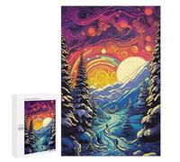 Puzzles for Adults 1000 PCS Magical Winter Sunset Pathway Puzzles for Teenagers Staycation Kill Time Help The Brain Exercise Unique Birthday And Xmas Gifts 1000 PCS