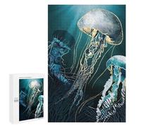 Puzzles for Adults 1000 PCS Metallic Jellyfish V Jigsaw Puzzles for Teenagerss Stress Reliever Educational Challenge Christmas Birthday Gifts 1000 PCS