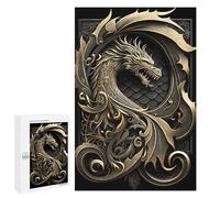 Puzzles for Adults 1000 PCS Mighty Dragon Art Deco Jigsaw Puzzles for Teenagerss Stress Reliever Educational Challenge Christmas Birthday Gifts 1000 PCS