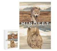 Puzzles for Adults 1000 PCS Mindset Is Everything Wolf Jigsaw Puzzles for Teenagerss Stress Reliever Educational Challenge Christmas Birthday Gifts 1000 PCS