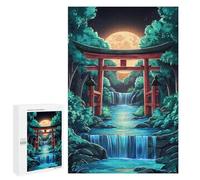 Puzzles for Adults 1000 PCS Moon And Torii Gate Japan Jigsaw for Adults Relaxing Games Analysis And Logic Unique Birthday And Xmas Gifts 1000 PCS