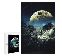 Puzzles for Adults 1000 PCS Moonlit Snowy Landscape Puzzles for Adults Hands-on Game But Fun And Humorous Christmas Birthday Gifts 1000 PCS