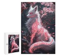Puzzles for Adults 1000 PCS Mystical Art Foxwith Red Markings Jigsaw for Teenagerss Pattern Assembly Parent-child Interaction Beautiful Design Game 1000 PCS