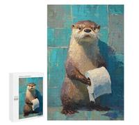 Puzzles for Adults 1000 PCS Otter Holding Toilet Paper-2 Jigsaw Puzzles for Adults But Fun And Humorous for Birthday, Chrismas Christmas Birthday Gifts 1000 PCS