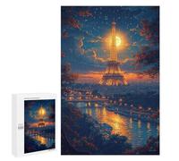 Puzzles for Adults 1000 PCS Paris Eiffel Tower Night Lights Puzzles for Teenagers Staycation Kill Time Help The Brain Exercise Unique Birthday And Xmas Gifts 1000 PCS