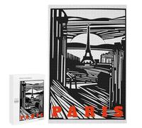 Puzzles for Adults 1000 PCS Paris Vintage Landscape Jigsaw for Teenagerss Pattern Assembly Parent-child Interaction Beautiful Design Game 1000 PCS