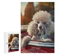 Puzzles for Adults 1000 PCS Poodle Cabriolet Car Sun Jigsaw for Adults Relaxing Games Analysis And Logic Unique Birthday And Xmas Gifts 1000 PCS