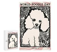 Puzzles for Adults 1000 PCS POSTER World Poodle Day Jigsaw for Teenagerss Pattern Assembly Parent-child Interaction Beautiful Design Game 1000 PCS