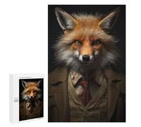 Puzzles for Adults 1000 PCS Professor Einstein Fox Jigsaw for Adults Relaxing Games Analysis And Logic Unique Birthday And Xmas Gifts 1000 PCS