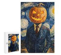 Puzzles for Adults 1000 PCS Pumpkin Head in Starry Night Jigsaw for Adults Relaxing Games Analysis And Logic Unique Birthday And Xmas Gifts 1000 PCS
