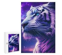 Puzzles for Adults 1000 PCS Purple Tiger Galaxy Art Puzzles for Adults Hands-on Game But Fun And Humorous Christmas Birthday Gifts 1000 PCS