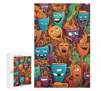 Puzzles for Adults 1000 PCS Puzzles Coffee Creeps Puzzles for Adults Toy Wall Decor Difficult Hard Help The Brain Exercise 1000 PCS