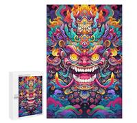 Puzzles for Adults 1000 PCS Puzzles Colorful Demon Mask Art Adult Jigsaw Puzzles Family Activities Difficult And Challenge for Is Ideal As A Gift 1000 PCS