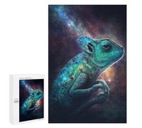Puzzles for Adults 1000 PCS Puzzles Cosmic Chameleon Art Print Puzzles for Adults Brain Teaser Game Perfect Decoration Deal As Gifts for The Whole Family 1000 PCS