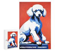 Puzzles for Adults 1000 PCS Puzzles Cute Poodle Dog Poster Puzzles for Adults Brain Teaser Game Perfect Decoration Deal As Gifts for The Whole Family 1000 PCS