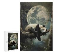 Puzzles for Adults 1000 PCS Puzzles Cute Sleeping Panda Moon Puzzles for Adults Family Game Presents for Women for Birthday, Chrismas 1000 PCS