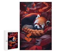 Puzzles for Adults 1000 PCS Puzzles Cute Sleeping Red Panda Jigsaws for Adults Family Games Difficult Hard Deal As Gifts for The Whole Family 1000 PCS