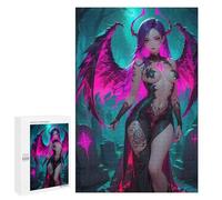 Puzzles for Adults 1000 PCS Puzzles Dark Angel in Graveyard Puzzles for Adults Brain Teaser Game Perfect Decoration Deal As Gifts for The Whole Family 1000 PCS