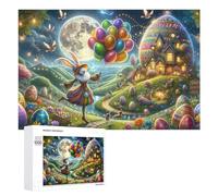 Puzzles for Adults 1000 PCS Puzzles Easter Bunny Balloons Fantasy Jigsaws for Adults Family Games But Fun And Humorous for Birthday, Chrismas 1000 PCS