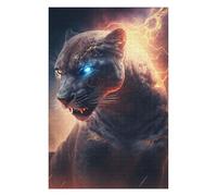 Puzzles for Adults 1000 PCS Puzzles Electric Leopard Mystic Power Unleashed Adult Jigsaw Puzzle Toy Wall Decor Hand Speed Race Deal As Gifts for The Whole Family 1000 PCS