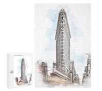 Puzzles for Adults 1000 PCS Puzzles Flatiron Building New York Puzzles for Adults Family Game Presents for Women for Birthday, Chrismas 1000 PCS