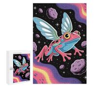 Puzzles for Adults 1000 PCS Puzzles Flying Frog in Space Puzzles for Adults Toy Wall Decor Difficult Hard Help The Brain Exercise 1000 PCS