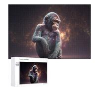 Puzzles for Adults 1000 PCS Puzzles Galactic Chimpanzee Cosmic Portrait Jigsaws for Adults Family Games But Fun And Humorous for Birthday, Chrismas 1000 PCS