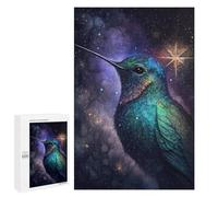 Puzzles for Adults 1000 PCS Puzzles Galactic Hummingbird Art Print -1 Puzzles for Adults Brain Teaser Game Perfect Decoration Deal As Gifts for The Whole Family 1000 PCS