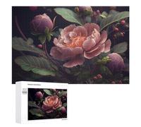 Puzzles for Adults 1000 PCS Puzzles Glowing Peony Bloom-1 Jigsaws for Adults Family Games But Fun And Humorous for Birthday, Chrismas 1000 PCS