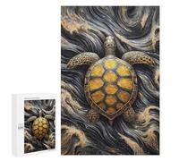 Puzzles for Adults 1000 PCS Puzzles Gold X Turtle Puzzles for Adults Toy Wall Decor Difficult Hard Help The Brain Exercise 1000 PCS