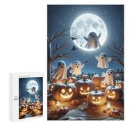 Puzzles for Adults 1000 PCS Puzzles Halloween Ghosts And Pumpkins-3 Puzzles for Adults Brain Teaser Game Perfect Decoration Deal As Gifts for The Whole Family 1000 PCS