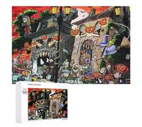 Puzzles for Adults 1000 PCS Puzzles Halloween Horror Scene Jigsaws for Adults Family Games But Fun And Humorous for Birthday, Chrismas 1000 PCS